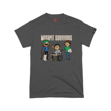 Pogo "Moshpit Survivors" tee - Charcoal