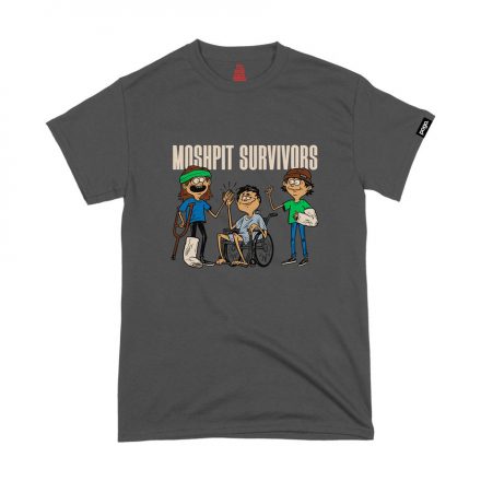 Pogo "Moshpit Survivors" tee - Charcoal