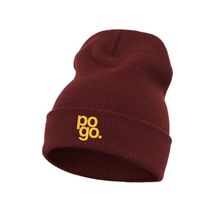 Pogo "Icon" long beanie - Maroon/Gold Yellow