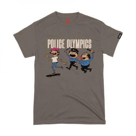 Pogo "Police Olympics" tee - Brown Savana