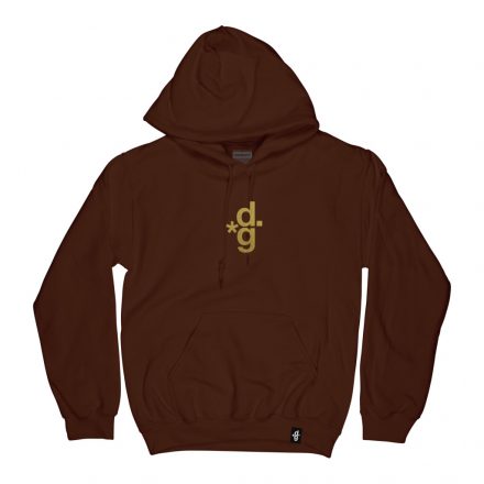 del.grady “gold symbol” hoodie - red rust